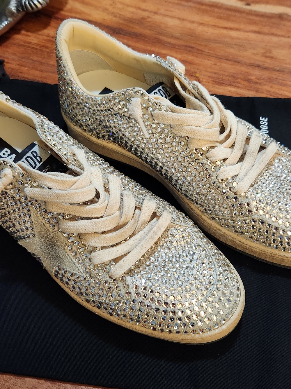 Womens Swarovski Ball Star Sneakers